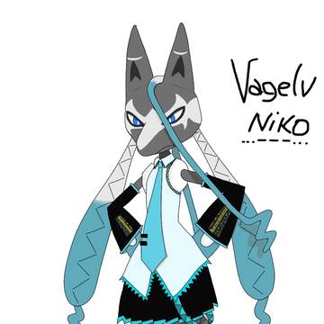 Mega Lucario Z Hatsune Miku