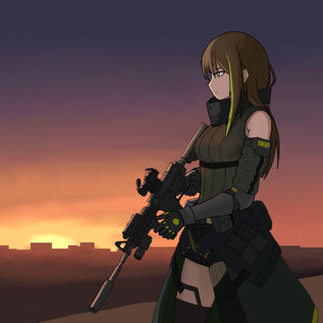 夕阳下的M4A1