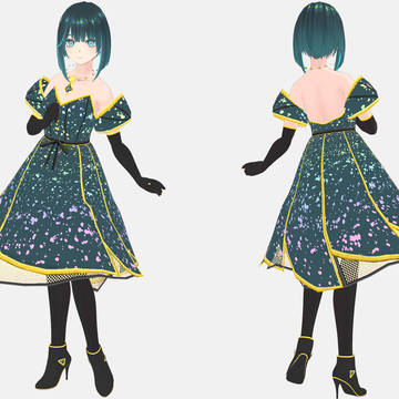 VRoid用衣装〔ランプシェード・ドレス〕リリースしました！