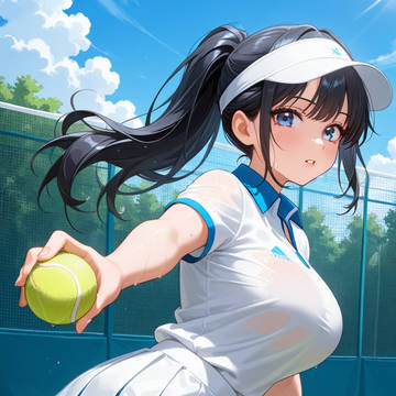 今度はテニスウェアで