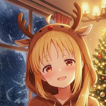 【ぼざろ】虹夏ちゃんトナカイさんでクリスマス 🎄🦌 AIイラスト
