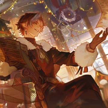 星芒祭を楽しんでいるソルス陛下描きました🎄