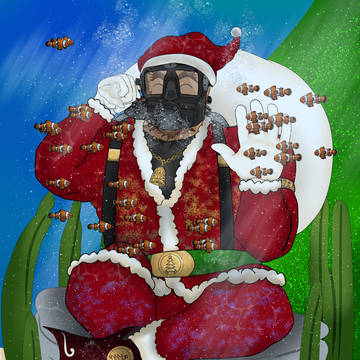 クリスマス記念　スキューバサンタジン先生