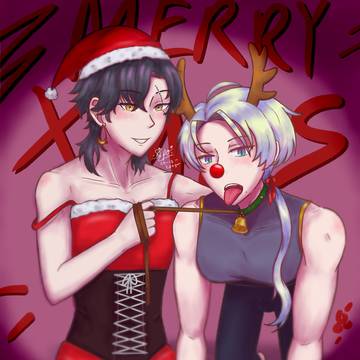 Santa and his little reindeer 🤭