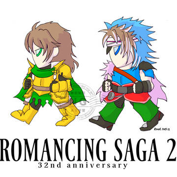 ロマサガ２発売３２周年記念絵