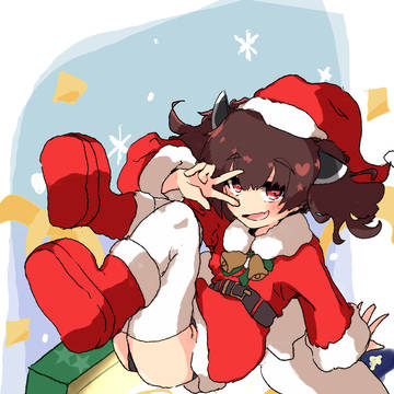 ミニスカサンタきりたんだよ