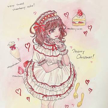 very sweet strawberry cake🍰