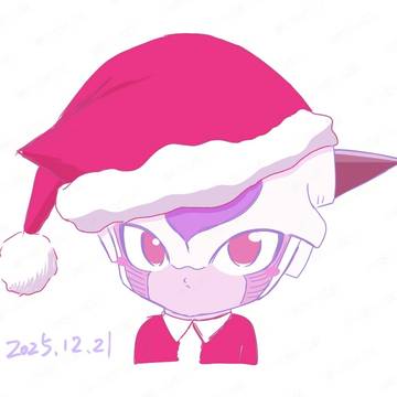 サンタのかっこした赤ちゃんフリちゃん🎄