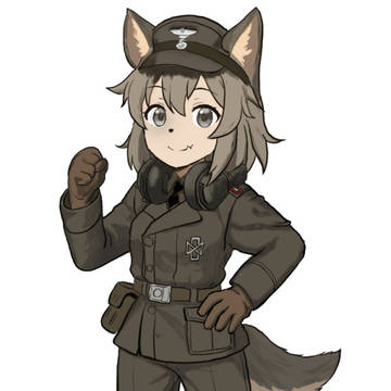 オオカミ×兵士　色塗り