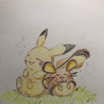ポケモン　ピカチュウ&デデンネ