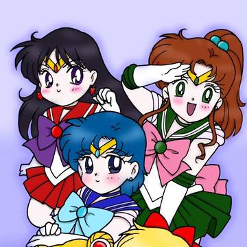 線画ぬってみた