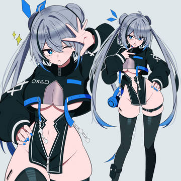 ニーハイソックス三姉妹(オリジナルキャラ)イラスト【17枚】