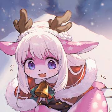 えんとつにはまるトナカイ