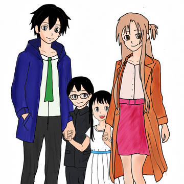キリト、アスナ、息子が小学生になる