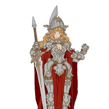 Lady Knight Lineart
