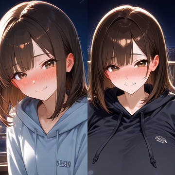 オーバーサイズパーカーがオーバーサイズじゃなくなっちゃった娘