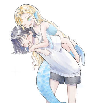 人魚と女の子