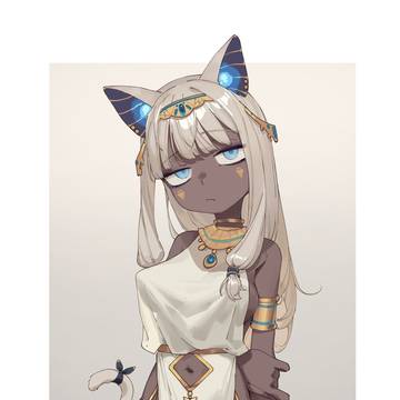 褐色エジプト猫耳ロリ