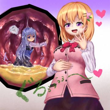 ココア風呂に入れられるチノちゃん