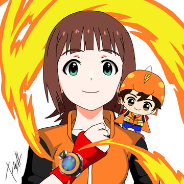 Haruka Amami with BoBoiBoy Style