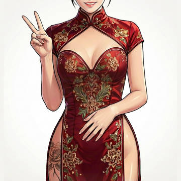 圣女的旗袍照