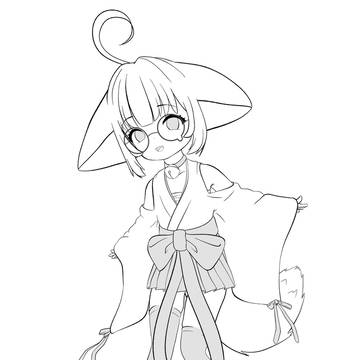 『卯月 咲楽』 線画のみ