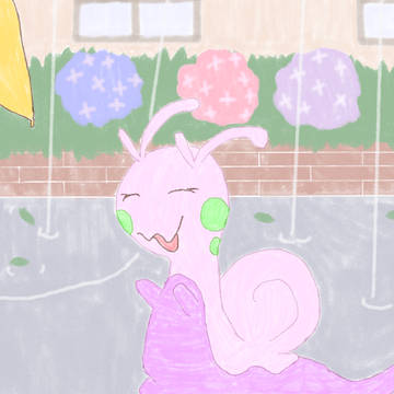 雨の日のなかよし姉妹