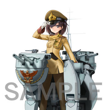 海防戦艦トンブリ擬人化娘グッズ用イラストを投稿しました