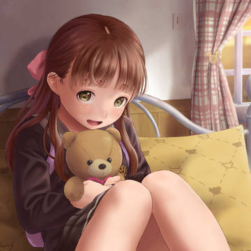 歩美ちゃんに中学お受験合格祝いのクマさんプレゼント♥