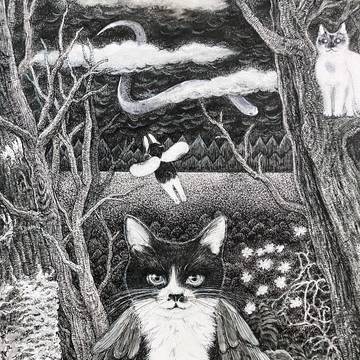 「翼猫の森」