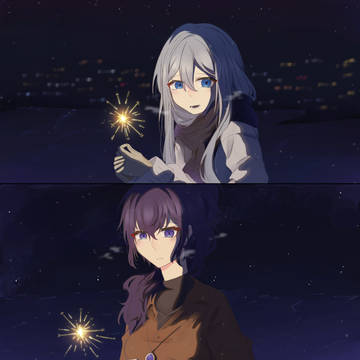 Sparklers in the cold night