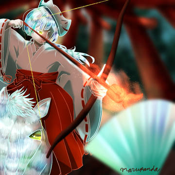 白巫女の流鏑馬