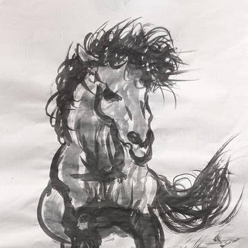 午年描き初め