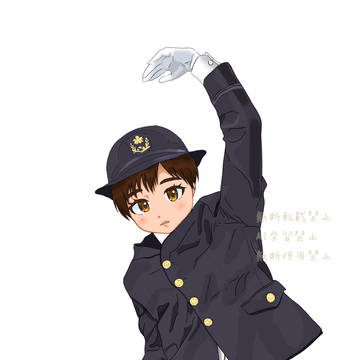 ポーズをとる女性自衛官 1/2