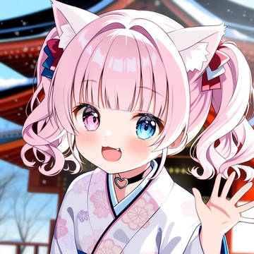初詣に来たうちの娘たち