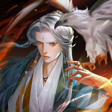 古风同人插画，霹雳布袋戏角色