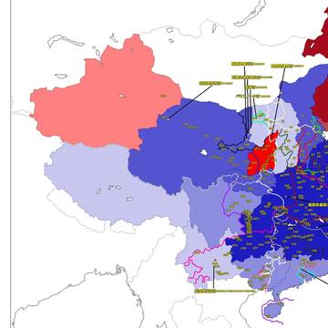 【架空地図】支那事変日本勝利ifの支那事変全図