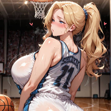 熟女×金髪×バスケユニフォーム