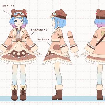 【Commission】大谷つむぐ_新衣装デザイン_三面図