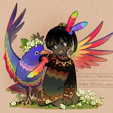 花と羽