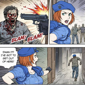 AIの描いたジルの漫画