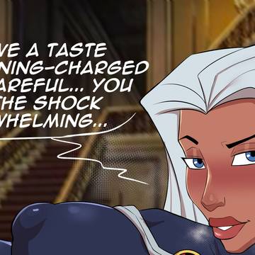 Storm with a sparking cock, damn