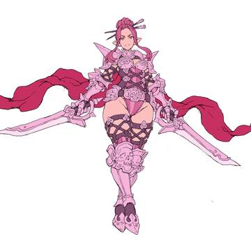 Elf Warrior Lineart: