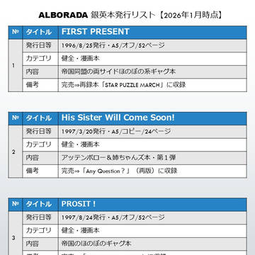 【2026年1月時点】銀英本発行リスト