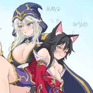 Ashe's ahri spanking (request)