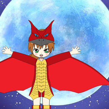 【CHARAT+ペイント】月にラドン
