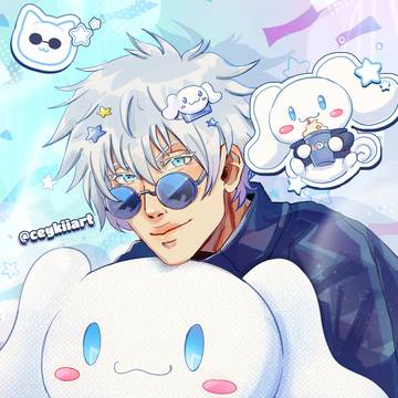 Gojo and Cinnamoroll