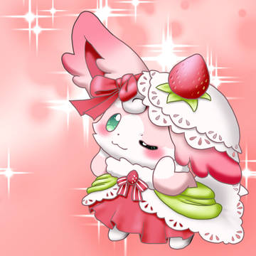 ドレス姿のもふちゅ大佐