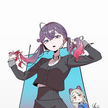 賀陽さんの毛先も赤くしたれ。