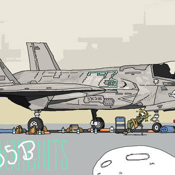 少女修理待ち旅行（F-35B "Green Knights"）